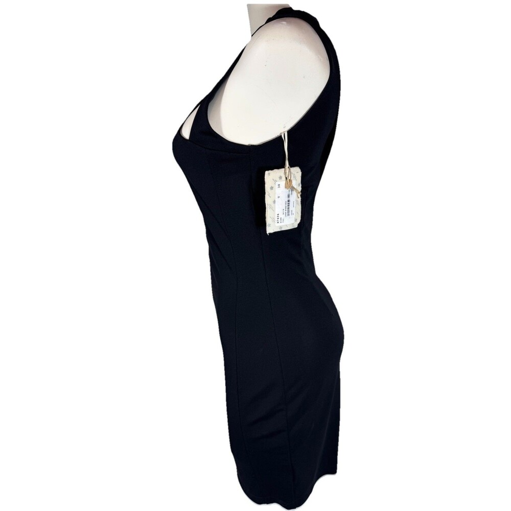 NWT Italian Designer La Fee Maraboutee Women's Black Cocktail Party Dress Size 0 - Picture 4 of 9